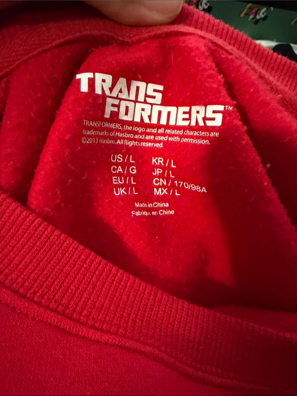 Transformers Graphic Crewneck Sweatshirt - Red - Picture 3 of 3